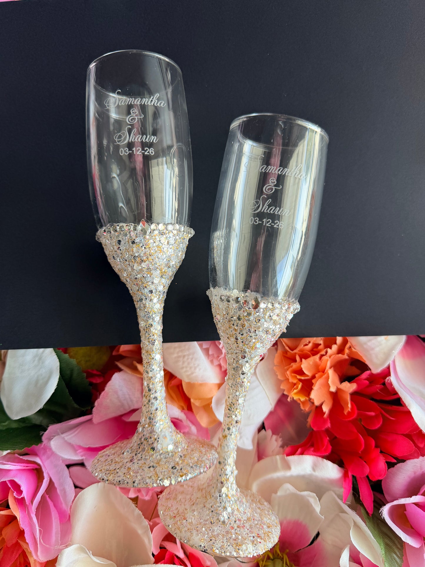 Engraved Champagne Flutes
