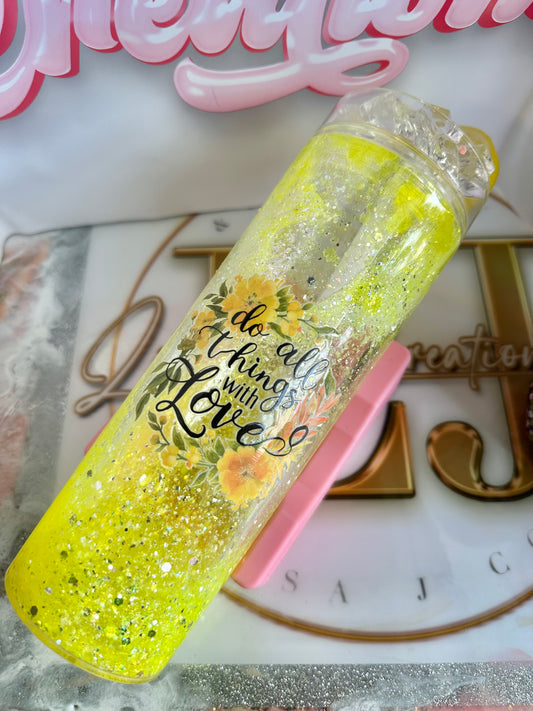 20 oz Skinny Tumbler (snow globe)