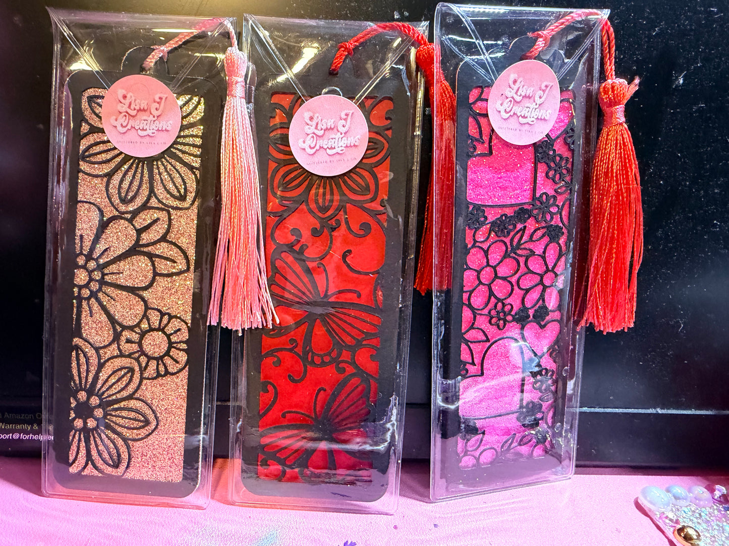 Laser cut bookmarks set of 3