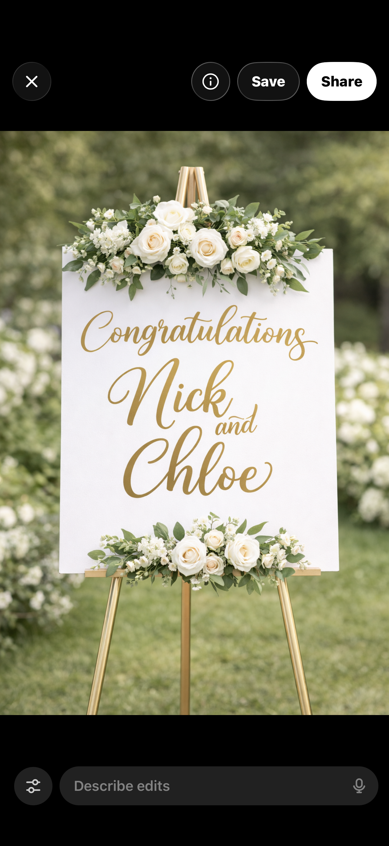 Wedding/ Party sign