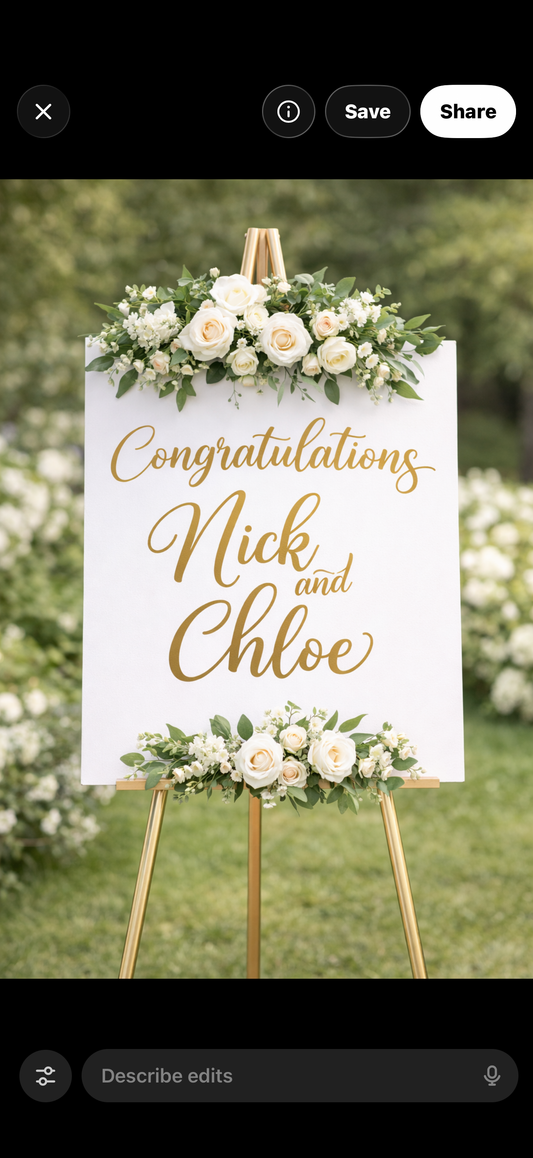 Wedding/ Party sign