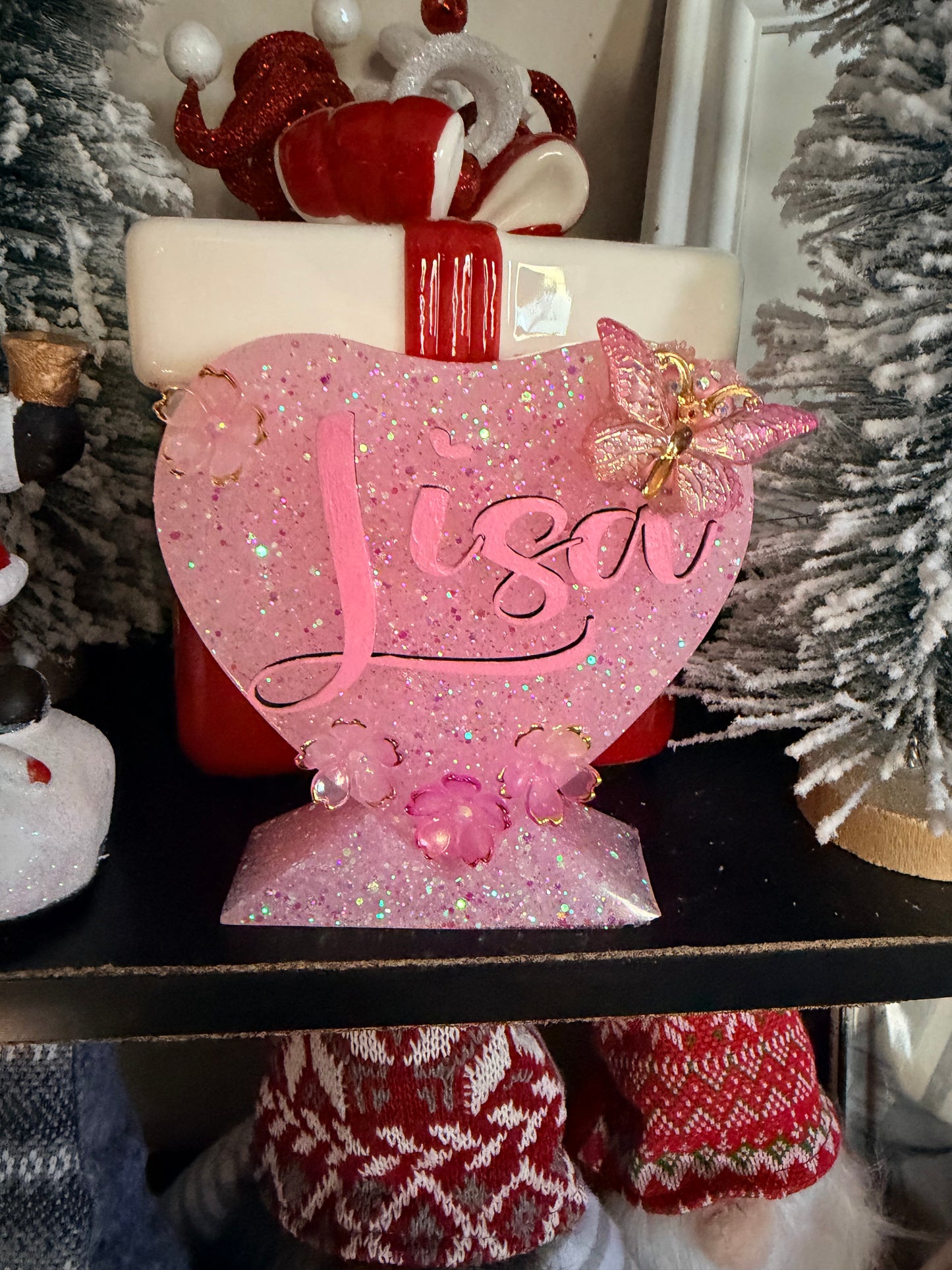 Resin desk nameplate keepsake