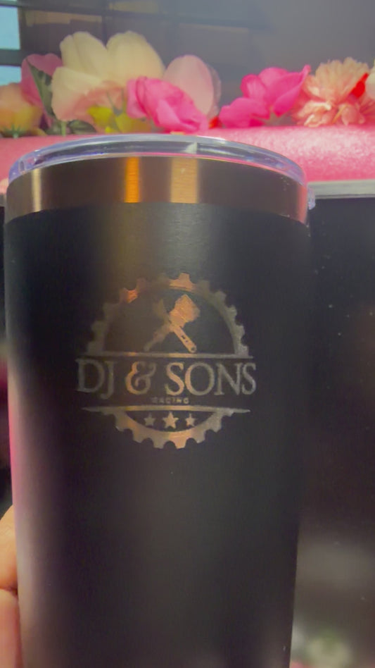 Laser engraved tumblers